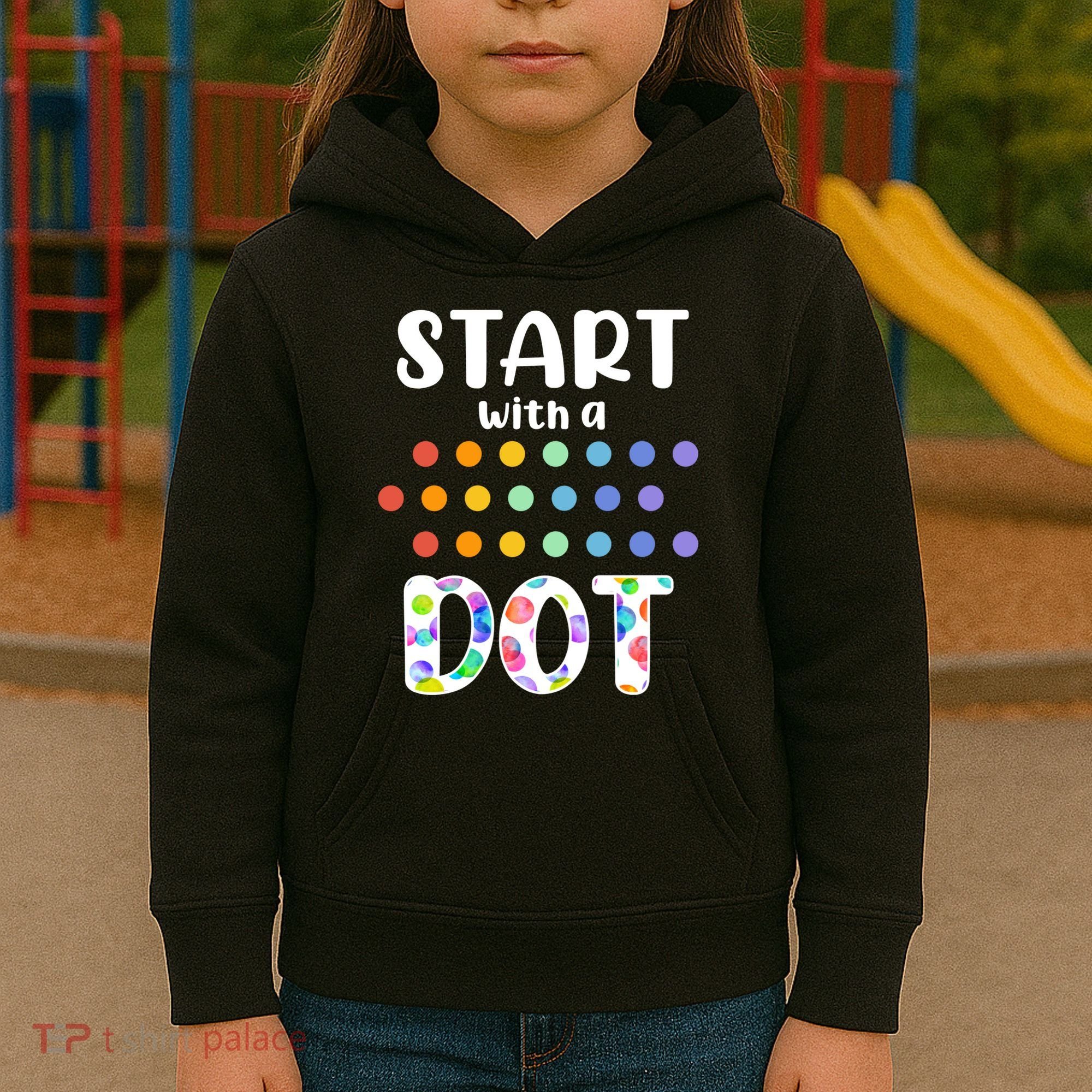 Start With A Dot Inernational Dot Day Kids Hoodie