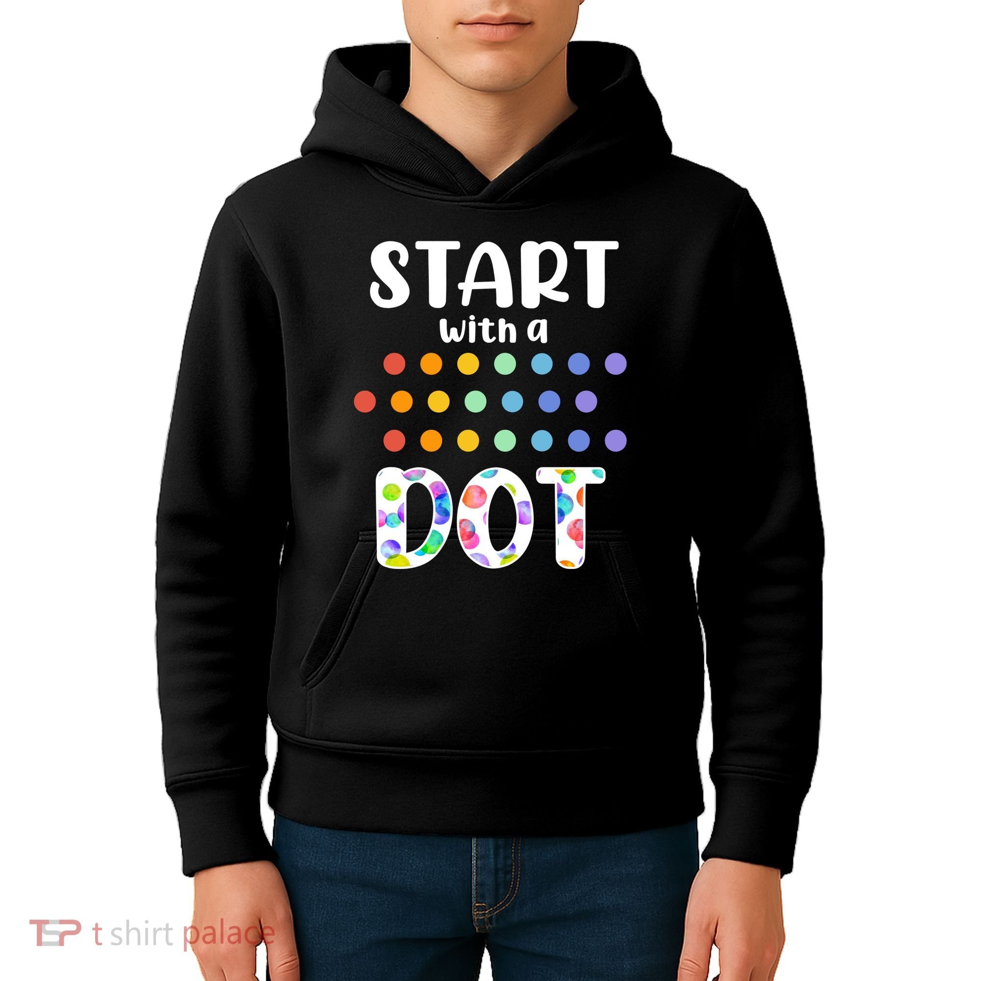 Start With A Dot Inernational Dot Day Kids Hoodie