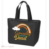 Someday We'll All Be Dead Retro Rainbow Tote Bag thumb 3