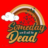 Someday We'll All Be Dead Retro Rainbow Santa Hat thumb 1