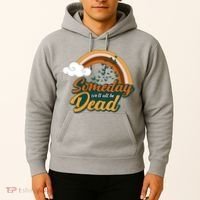 Someday We'll All Be Dead Retro Rainbow Hoodie thumb 2