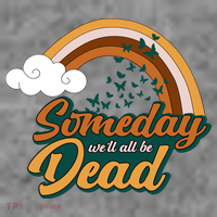 Someday We'll All Be Dead Retro Rainbow Women's Hoodie thumb 2