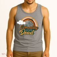 Someday We'll All Be Dead Retro Rainbow Tank Top thumb 3