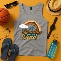 Someday We'll All Be Dead Retro Rainbow Tank Top thumb 4