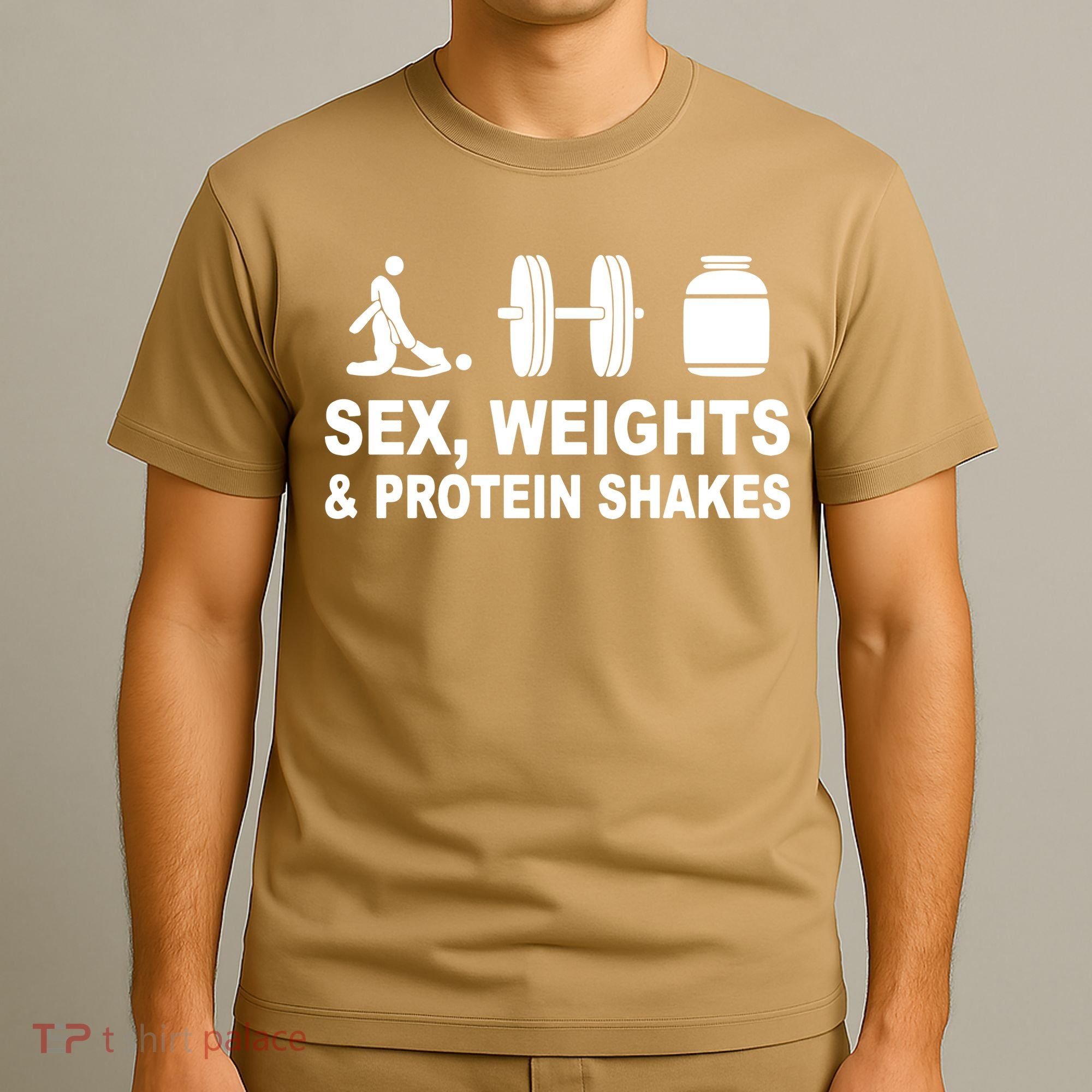 Sex Weights And Protein Shakes Gym Bodybuilding Trending Birthday T-Shirt