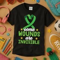 Some Wounds Are Invisible Mental Health Matters Kids T-Shirt thumb 3