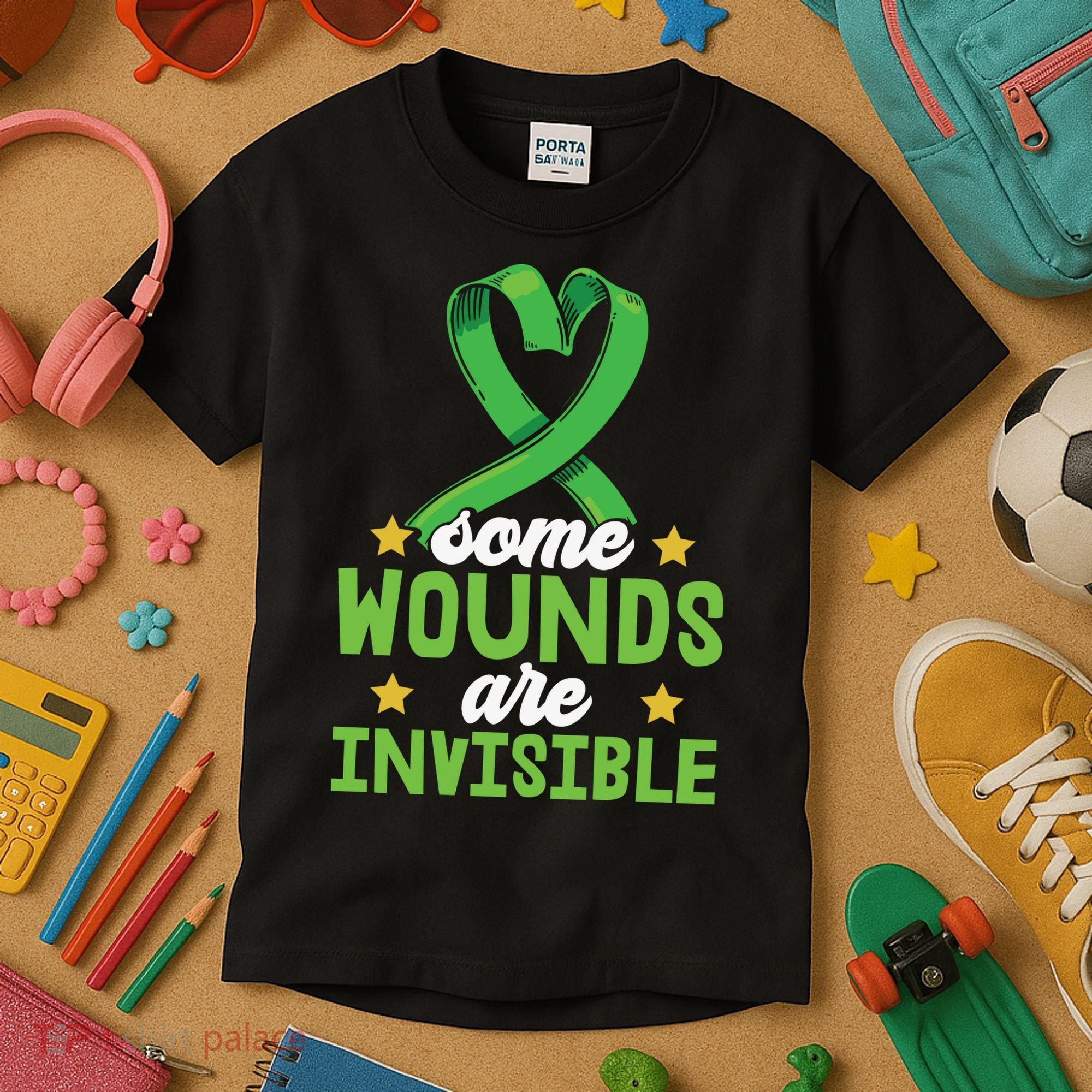 Some Wounds Are Invisible Mental Health Matters Kids T-Shirt