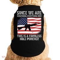 Since We Are Redefining Everything Now Usa Veterans Day Guns Doggie Tank thumb 0