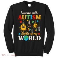 Someone With Autism Lights Up My World Autistic Awareness Autism Awareness Sweatshirt thumb 0