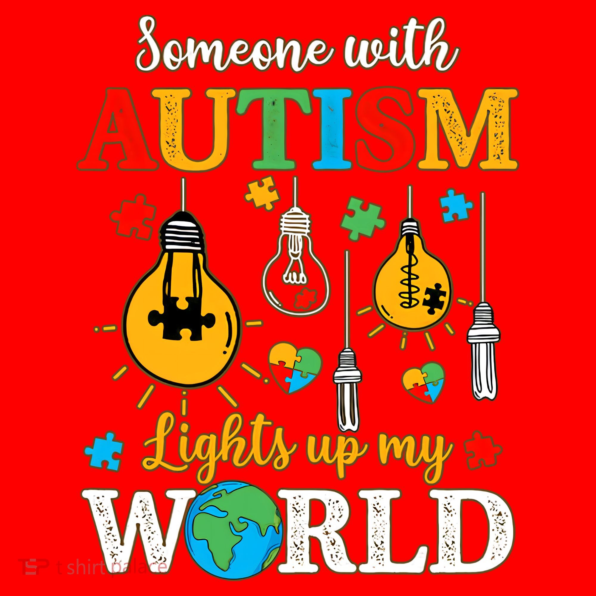 Someone With Autism Lights Up My World Autistic Awareness Autism Awareness Santa Hat