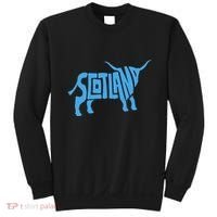 Scotland Word Art Funny Scottish Bull Animal Sweatshirt thumb 0