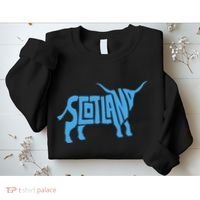 Scotland Word Art Funny Scottish Bull Animal Sweatshirt thumb 2