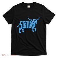 Scotland Word Art Funny Scottish Bull Animal T-Shirt thumb 0