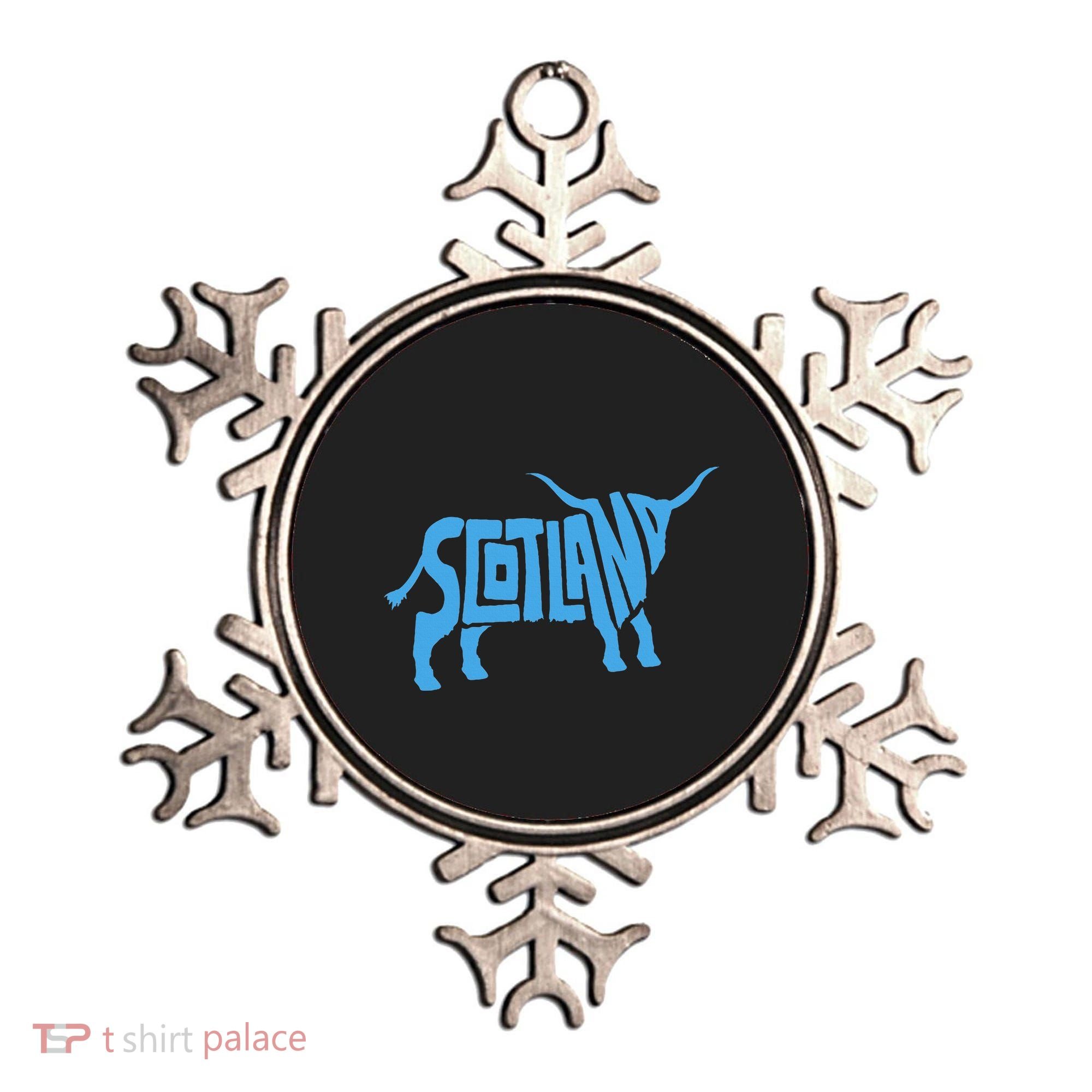 Scotland Word Art Funny Scottish Bull Animal Ornament