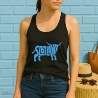 Scotland Word Art Funny Scottish Bull Animal Women's Tank Top thumb 2