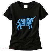 Scotland Word Art Funny Scottish Bull Animal Women's T-Shirt thumb 0