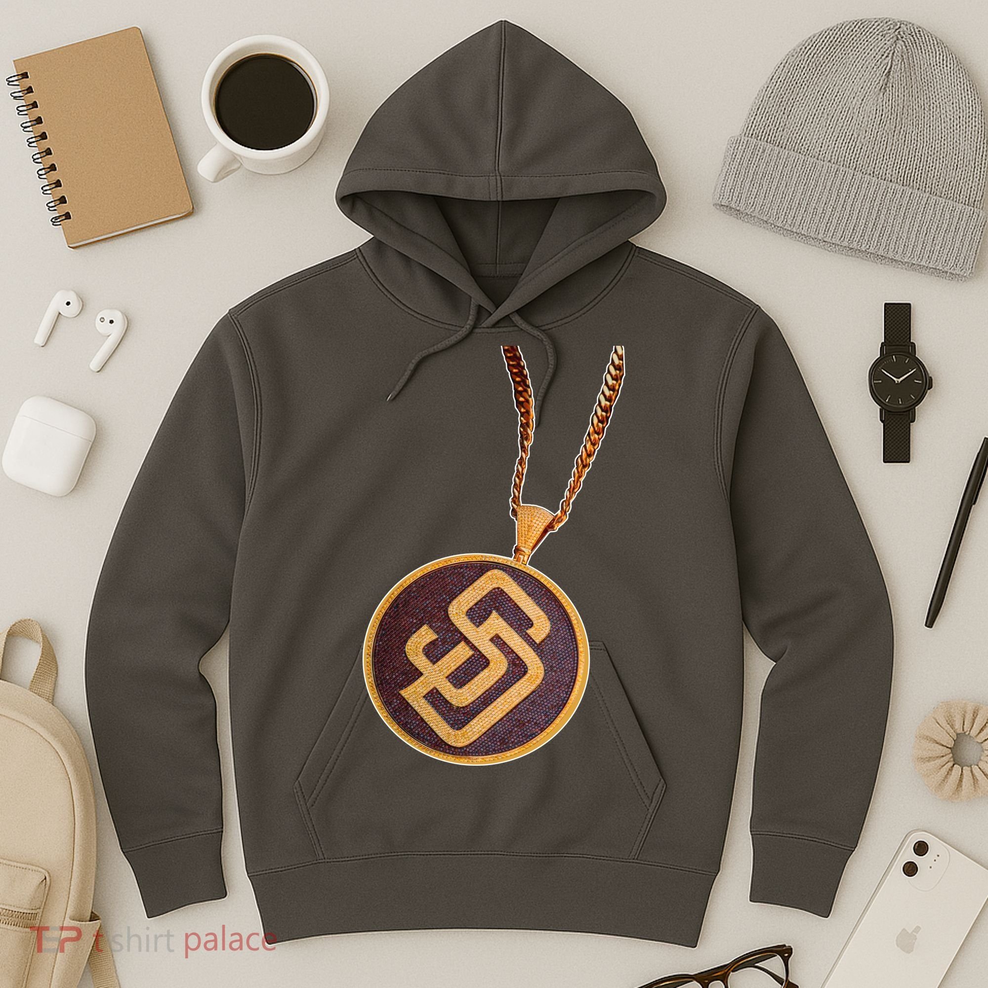 Swag Chain San Diego Baseball Home Run Hoodie