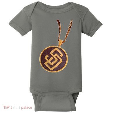 Swag Chain San Diego Baseball Home Run Baby Bodysuit
