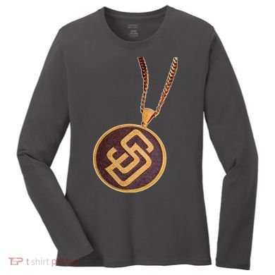 Swag Chain San Diego Baseball Home Run Women's Long Sleeve Shirt