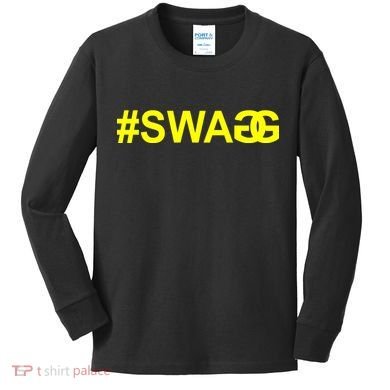 #Swag Logo Kids Long Sleeve Shirt