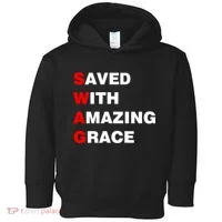 Swag Saved With Amazing Grace Toddler Hoodie thumb 0