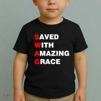 Swag Saved With Amazing Grace Toddler T-Shirt thumb 2