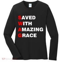 Swag Saved With Amazing Grace Women's Long Sleeve Shirt thumb 0