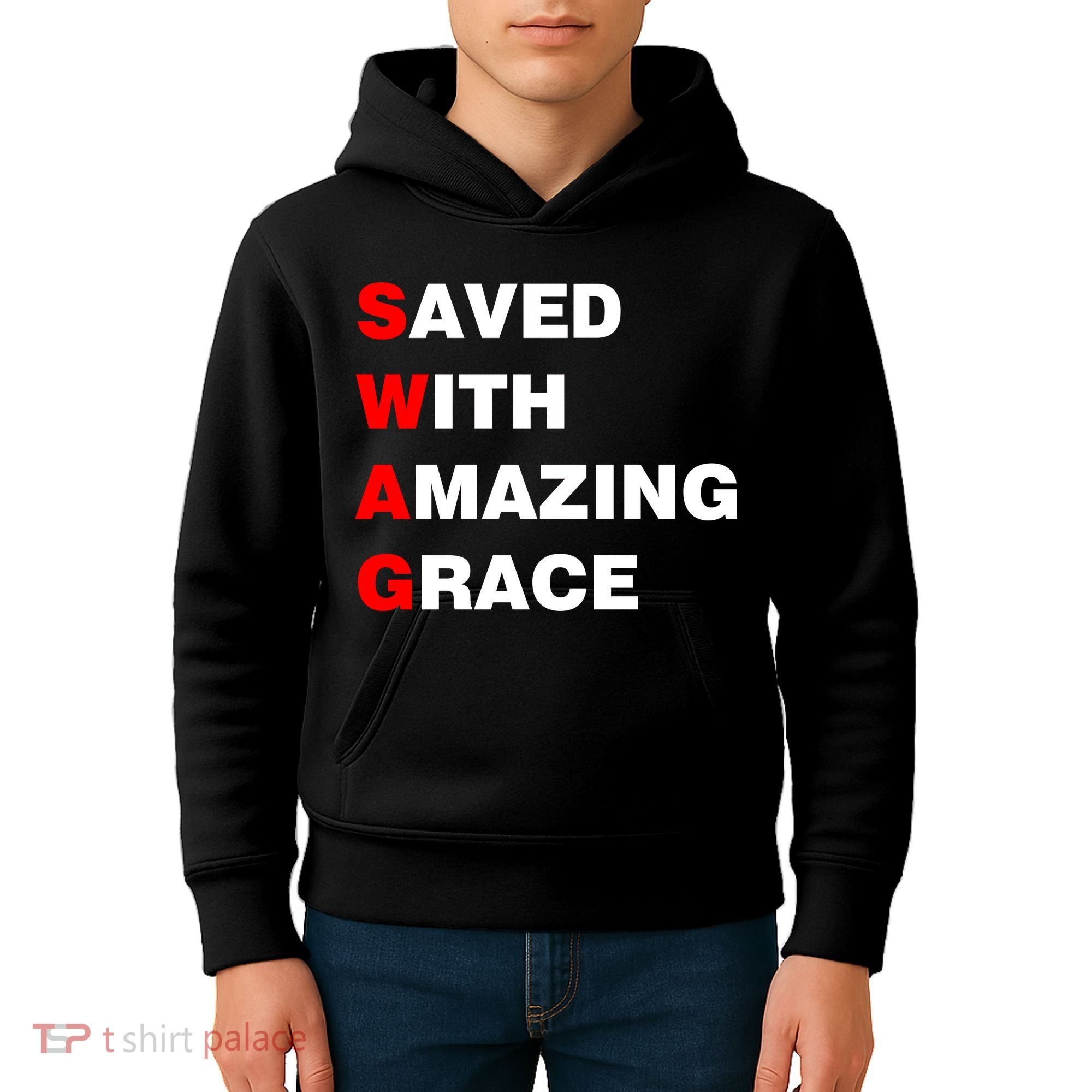 Swag Saved With Amazing Grace Kids Hoodie