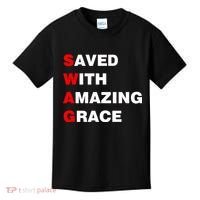 Swag Saved With Amazing Grace Kids T-Shirt thumb 0