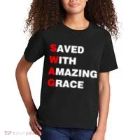 Swag Saved With Amazing Grace Kids T-Shirt thumb 2
