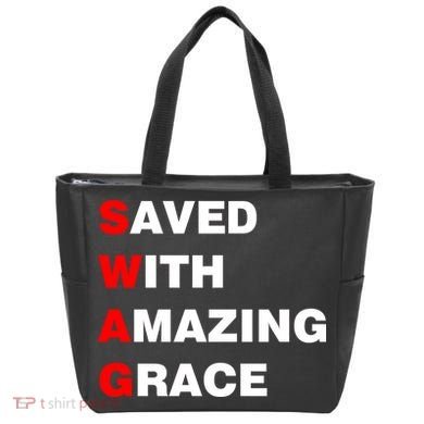 Swag Saved With Amazing Grace Tote Bag