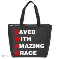 Swag Saved With Amazing Grace Tote Bag thumb 0