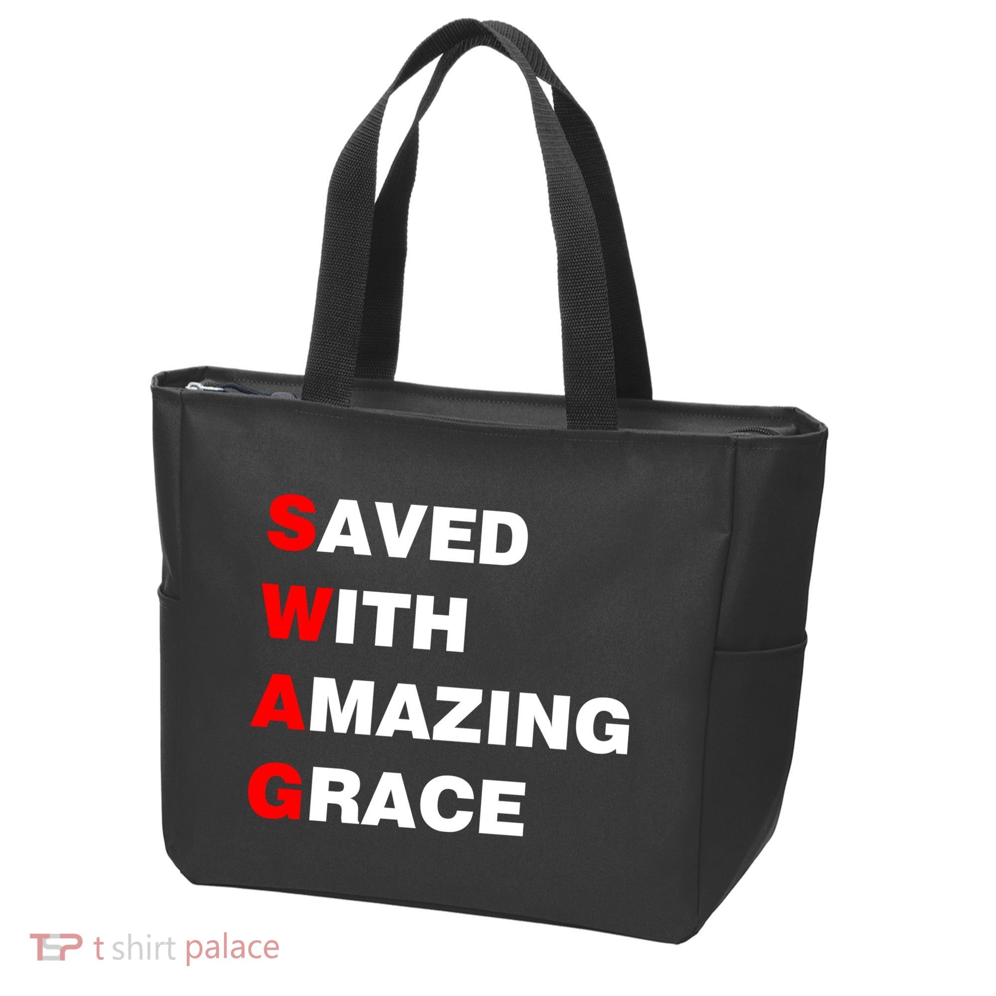 Swag Saved With Amazing Grace Tote Bag