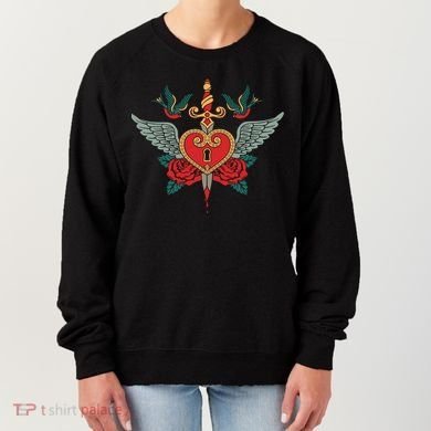 Swallows Heart Lockbox Sword Women's Sweatshirt