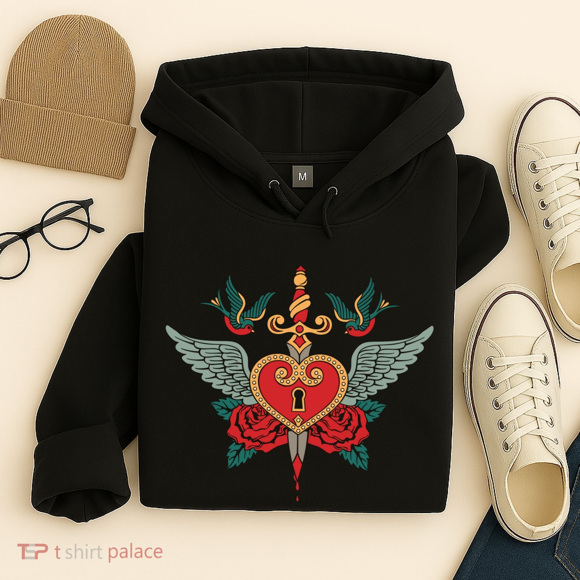 Swallows Heart Lockbox Sword Hoodie