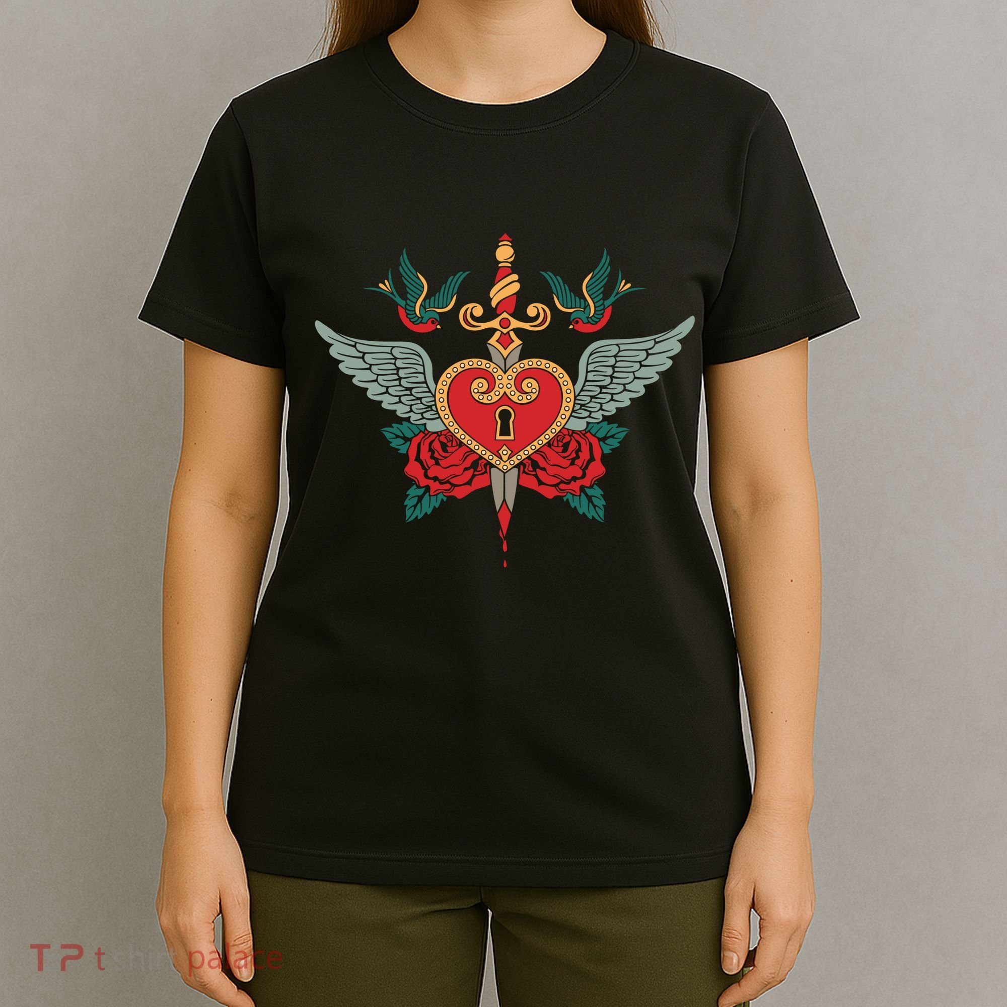 Swallows Heart Lockbox Sword T-Shirt