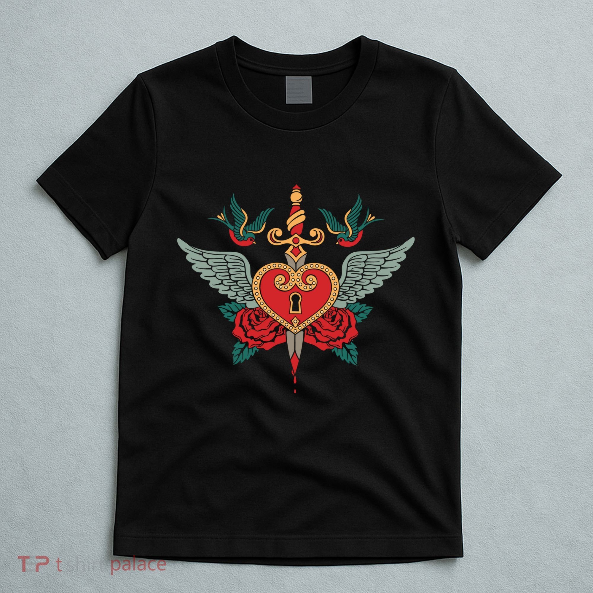 Swallows Heart Lockbox Sword T-Shirt