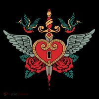 Swallows Heart Lockbox Sword T-Shirt thumb 7