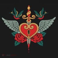 Swallows Heart Lockbox Sword Ornament thumb 1