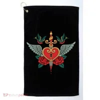 Swallows Heart Lockbox Sword Golf Towel thumb 0