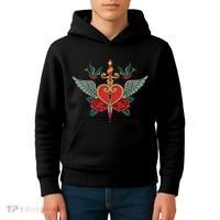 Swallows Heart Lockbox Sword Kids Hoodie thumb 4