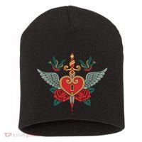 Swallows Heart Lockbox Sword Short Acrylic Beanie thumb 0