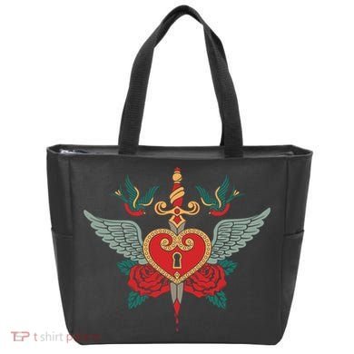 Swallows Heart Lockbox Sword Tote Bag