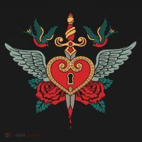 Swallows Heart Lockbox Sword Tote Bag thumb 4