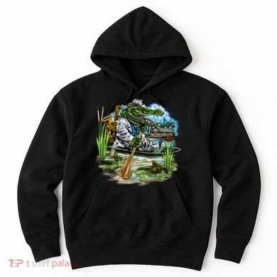 Swamp Gator With A trumpet Hoodie