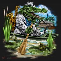 Swamp Gator With A trumpet Apron thumb 3