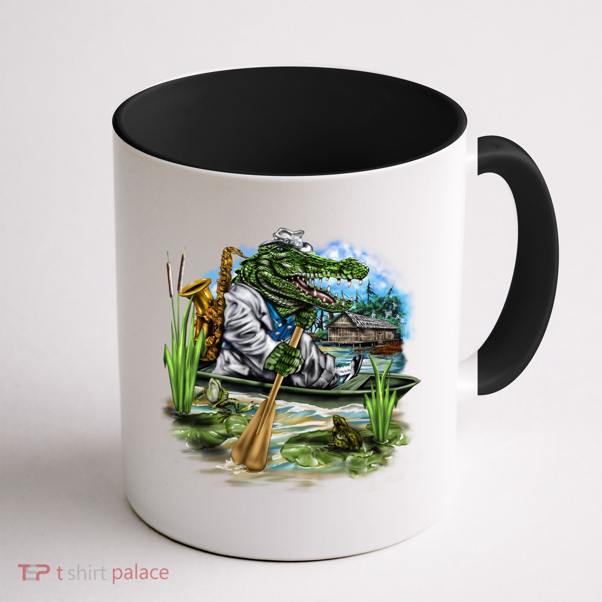 Swamp Gator With A trumpet Coffee Mug