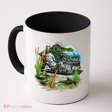 Swamp Gator With A trumpet Coffee Mug