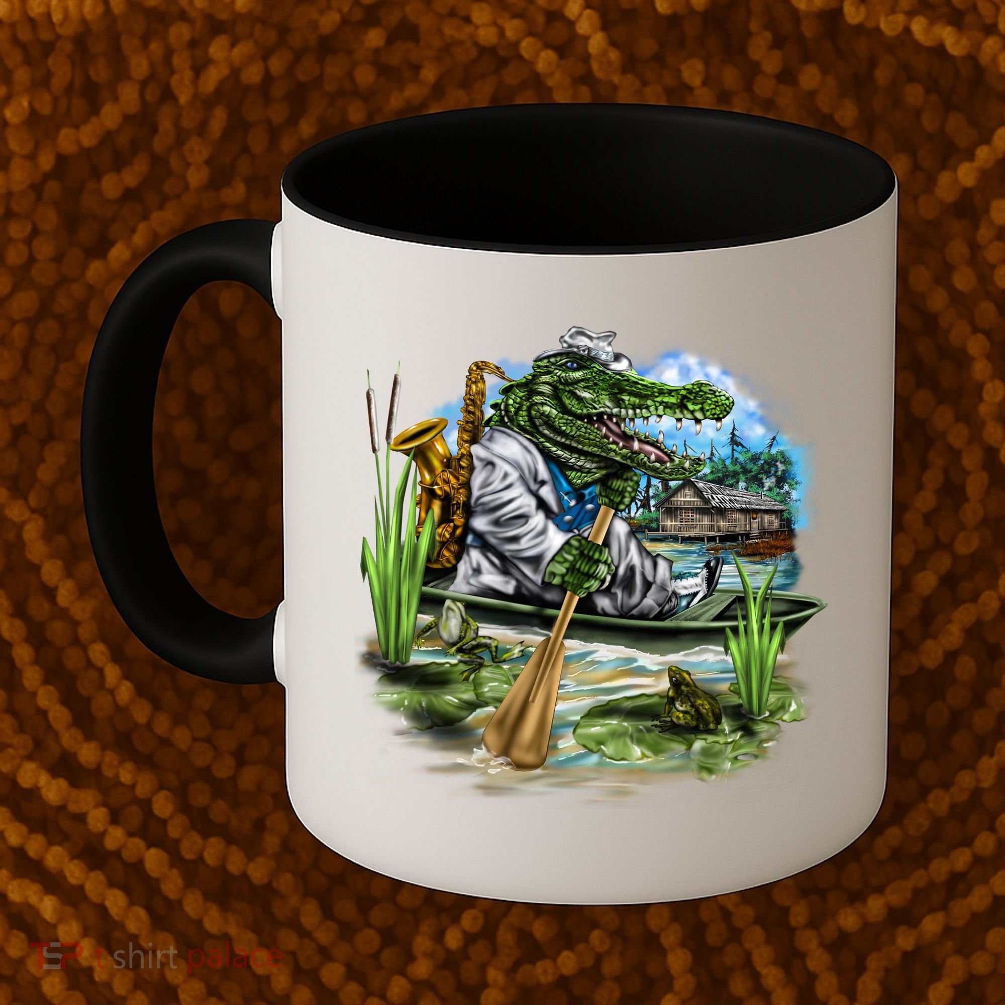 Swamp Gator With A trumpet Coffee Mug