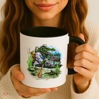 Swamp Gator With A trumpet Coffee Mug thumb 3